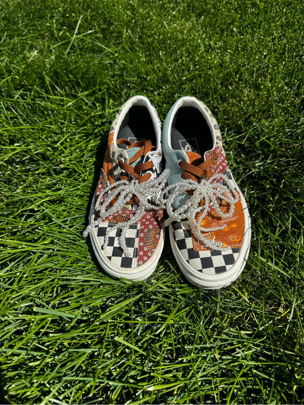 Women’s Patchwork Boho Vans size 7.5